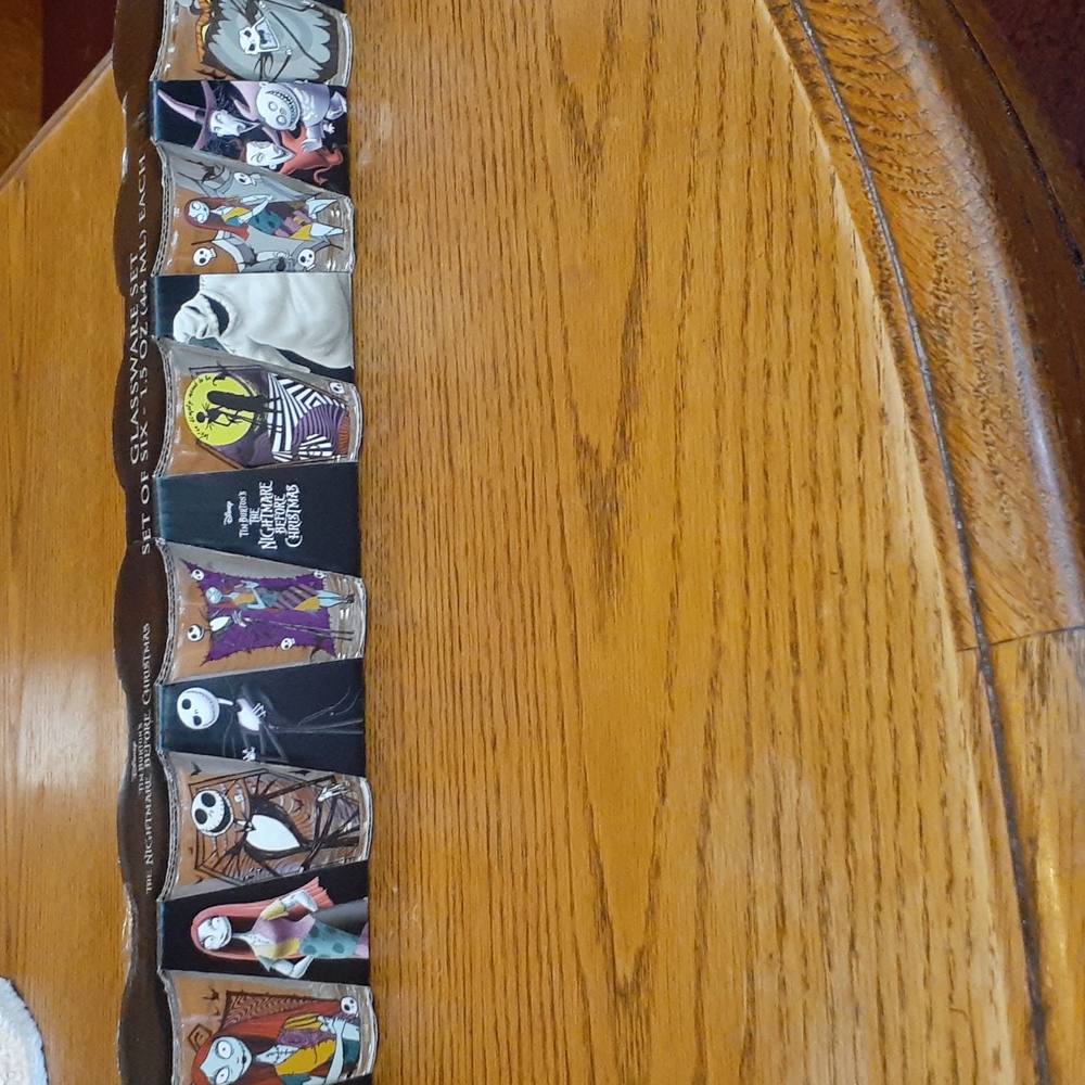 A  set of 6 shot glasses Nightmare Before Christmas